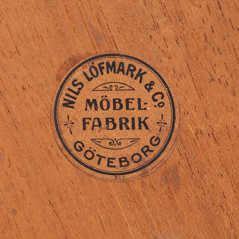 Chairs, 6 pcs, Nils Löfmark, Gothenburg, early 20th century.