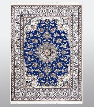 A carpet, Nain, part silk, ca 205 x  152 cm.