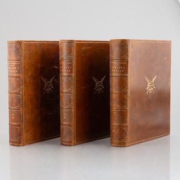 Bröderna von Wright, books, three volumes, 'Svenska fåglar', A. Börtzells tryckeri AB, Stockholm, 1927-29.