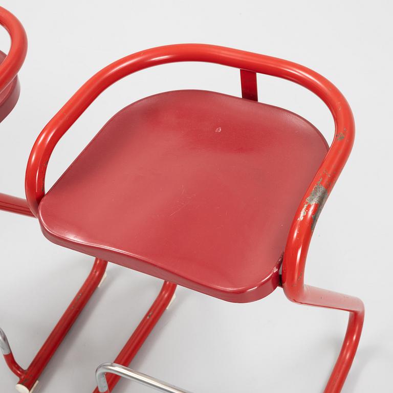 A set of three S70-3 barstools by Börge Lindau & Bo Lindekrantz for Lammhults 1968.