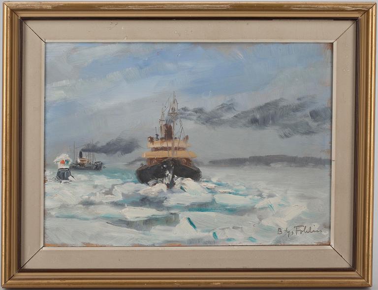 BROR GÖSTA FOHLIN, olja på skiva, signerad.