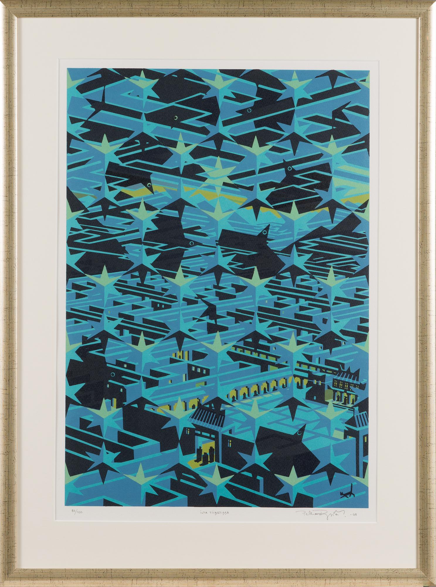 PEKKA RYYNÄNEN, serigrafia, signeerattu ja päivätty -08, numeroitu 80/100.