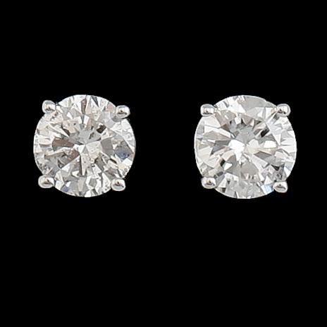 ÖRHÄNGEN, 1 par, 14 k vitguld, briljantslipade diamanter tot ca 0.33 ct.