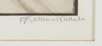 Akseli Gallen-Kallela, heliogravyyri, signeerattu.