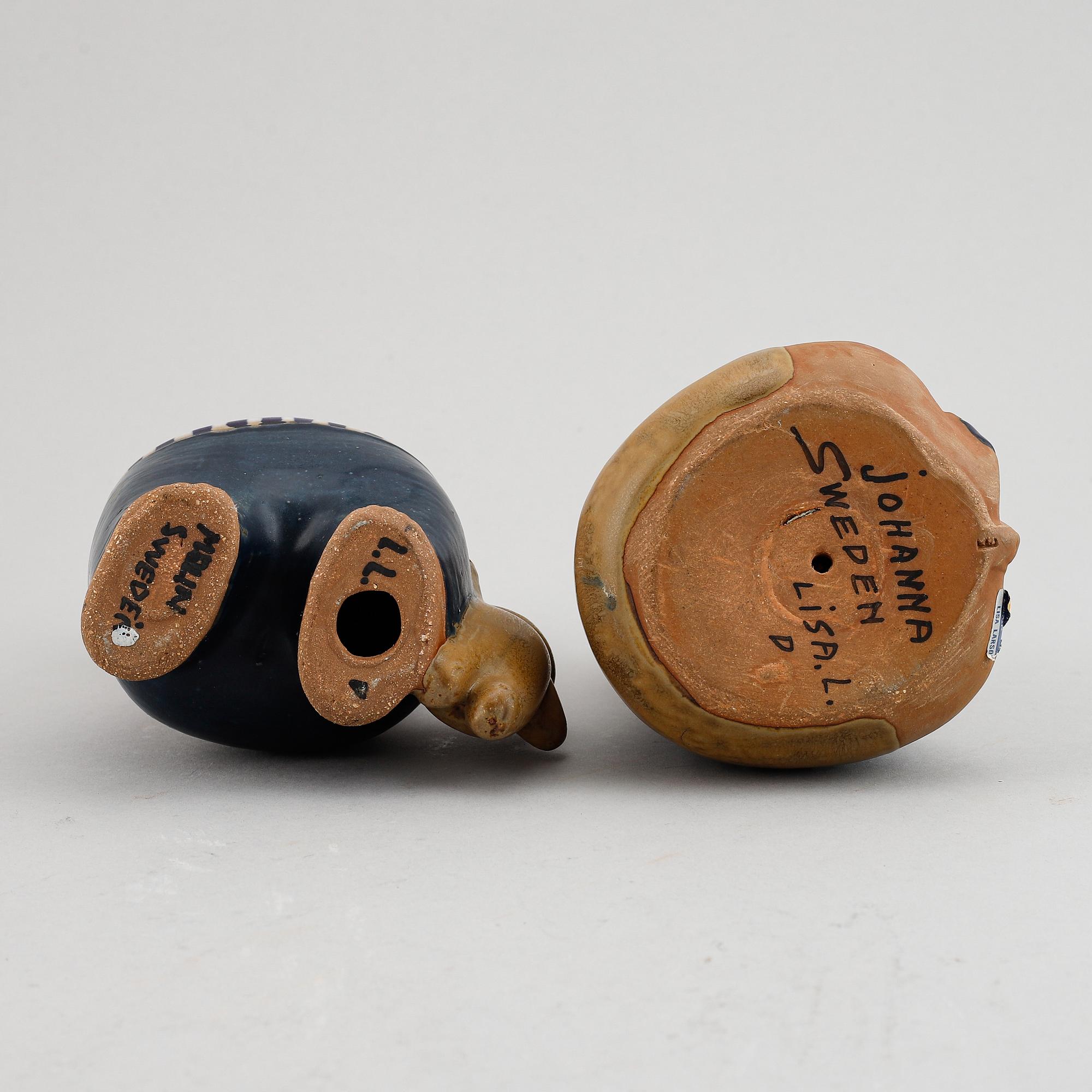 Two Lisa Larson figurines for Gustavsberg.