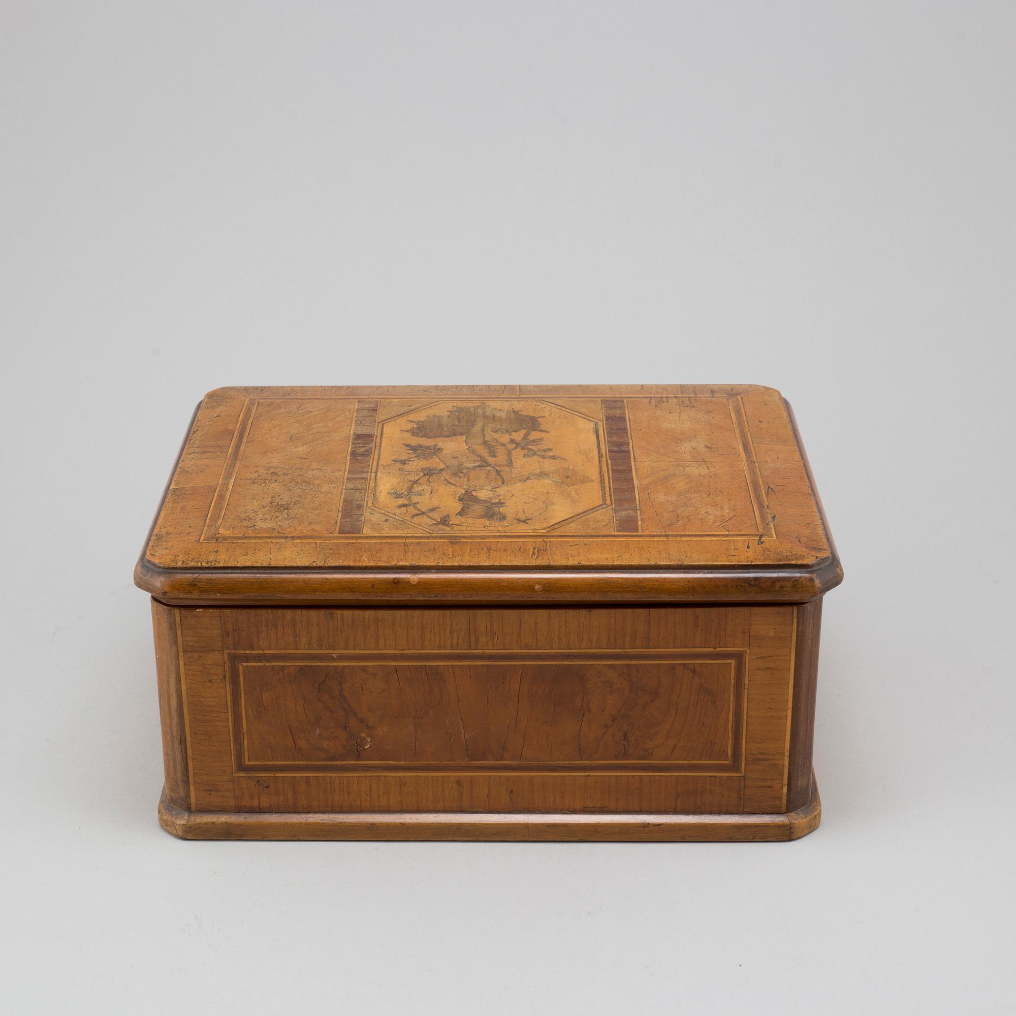 A late 19th century wooden box.