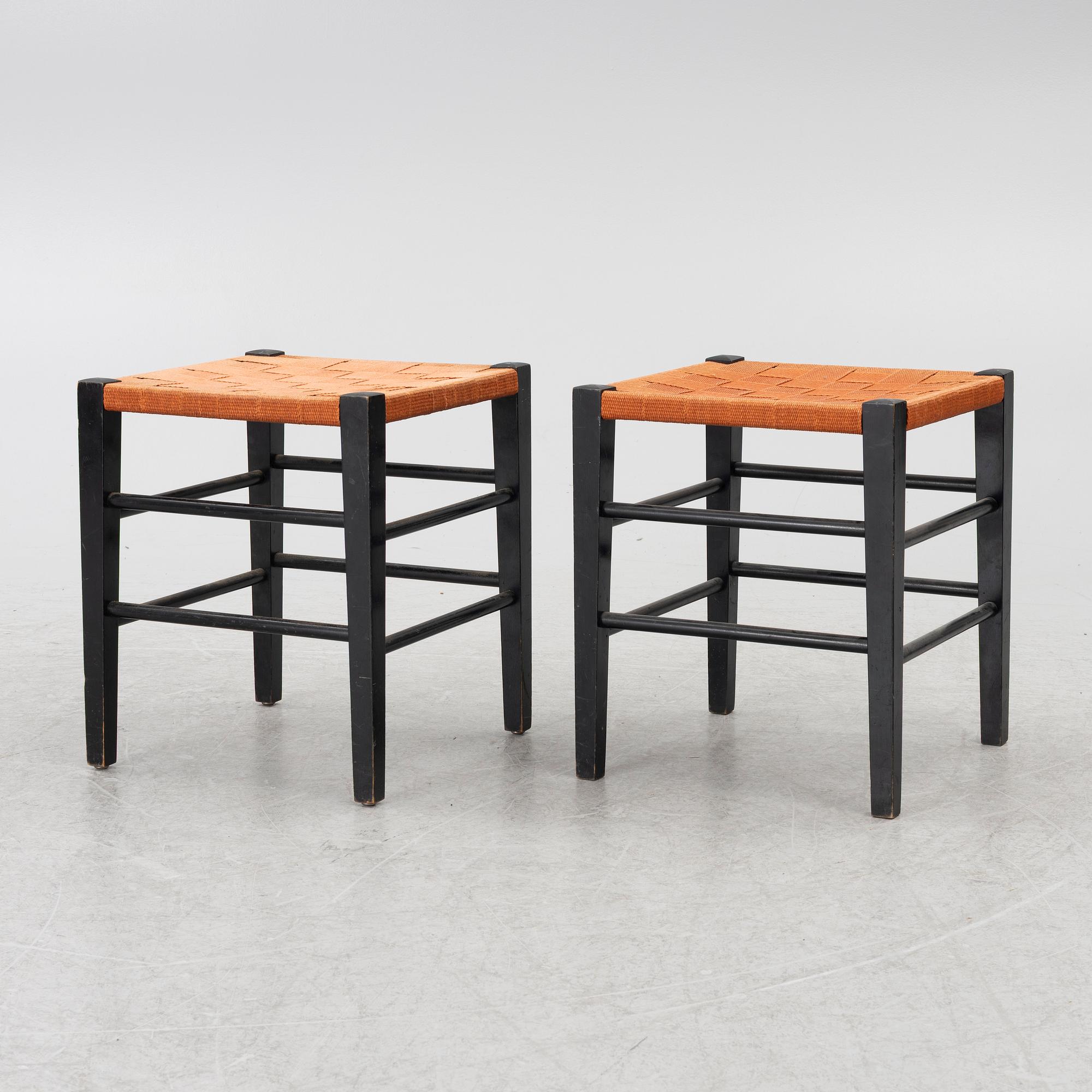 A pair of stools for Gemla, second half of the 20th-century.