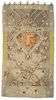 211. Annie Frykholm, a tapestry, tapestry weave ("Hauteliss textile"), ca 252,5-258 x 141-146 cm, signerad NK TG AFm.