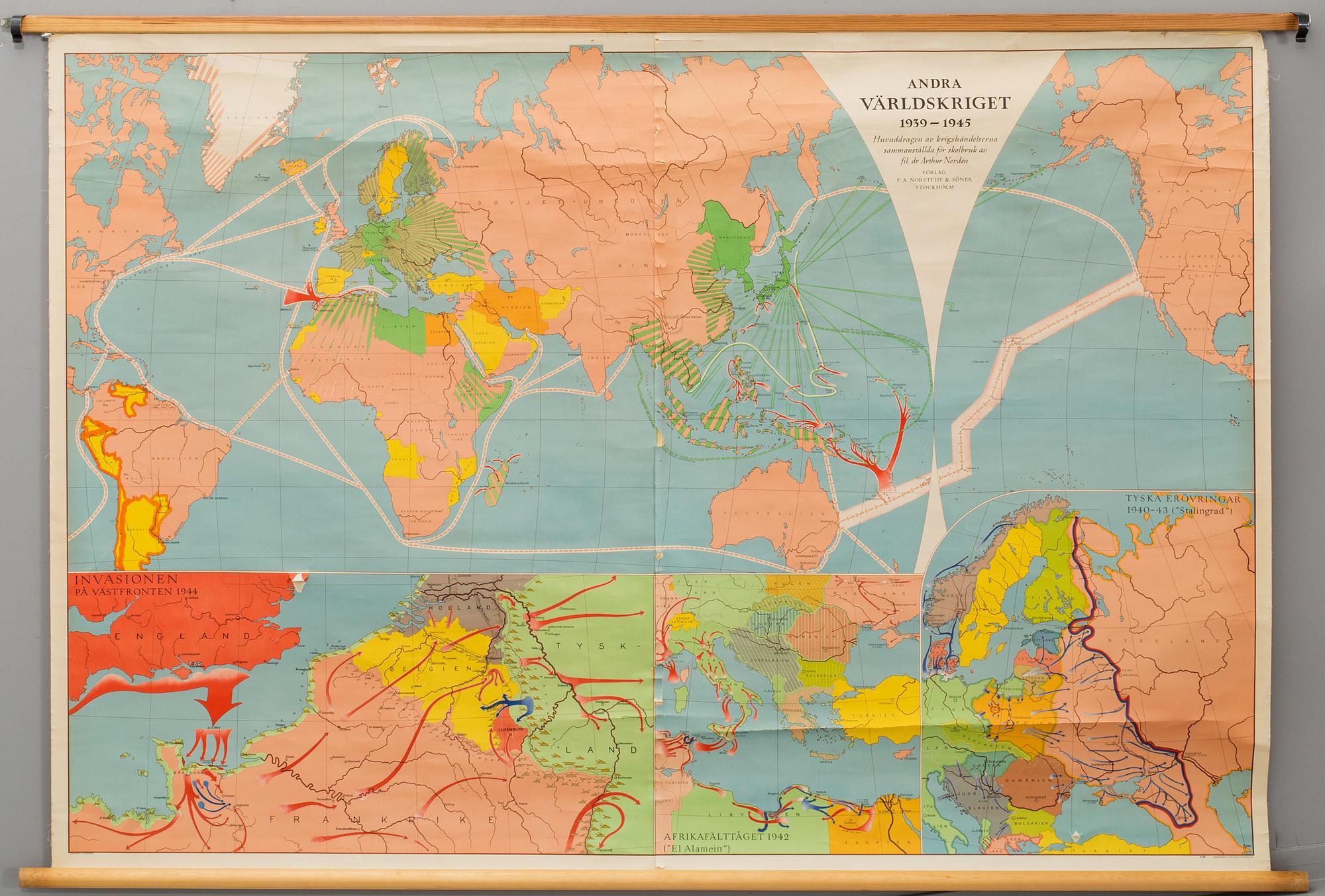 KARTA "Andra världskriget 1939-45".