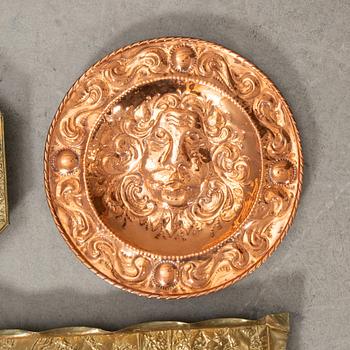 Wall plates 6 pcs Baroque/Renaissance style first half of the 20th century.