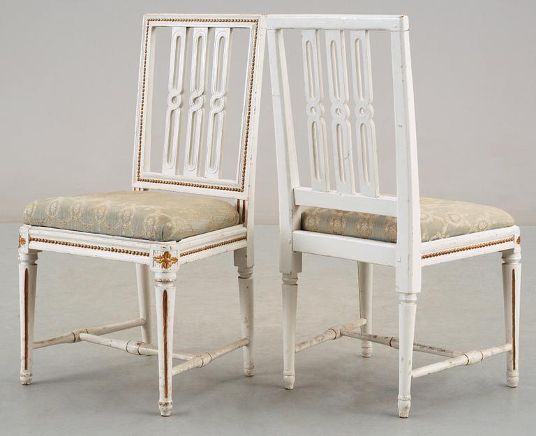 Six Gustavian chairs by A. Hellman.