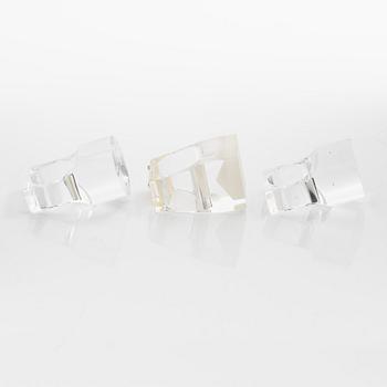 Siv Lagerström, three acrylic rings, 1970s.