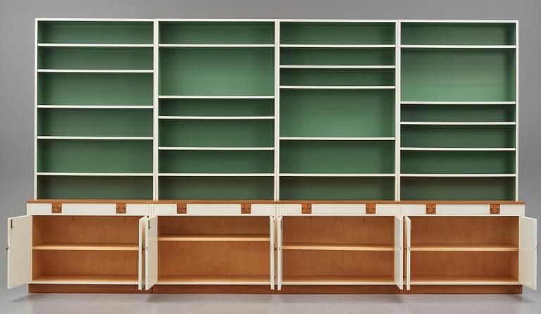 Josef Frank, a set of 4 sections of book cases, Svenskt Tenn Sweden, modell 2255.