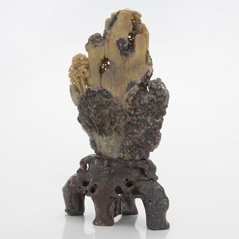 A soapstone sculpture, China, 20th century.