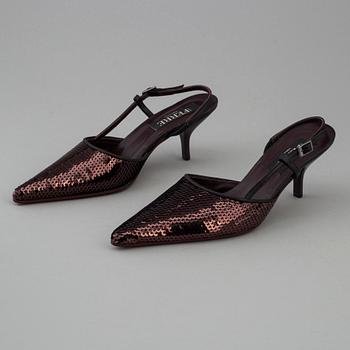 Sequin slingbacks by Jean ferre.