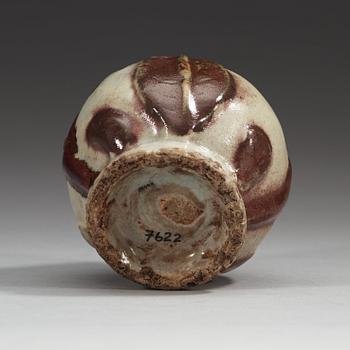 A peach shaped stone ware water sprinkler, Korea, 19th Century.