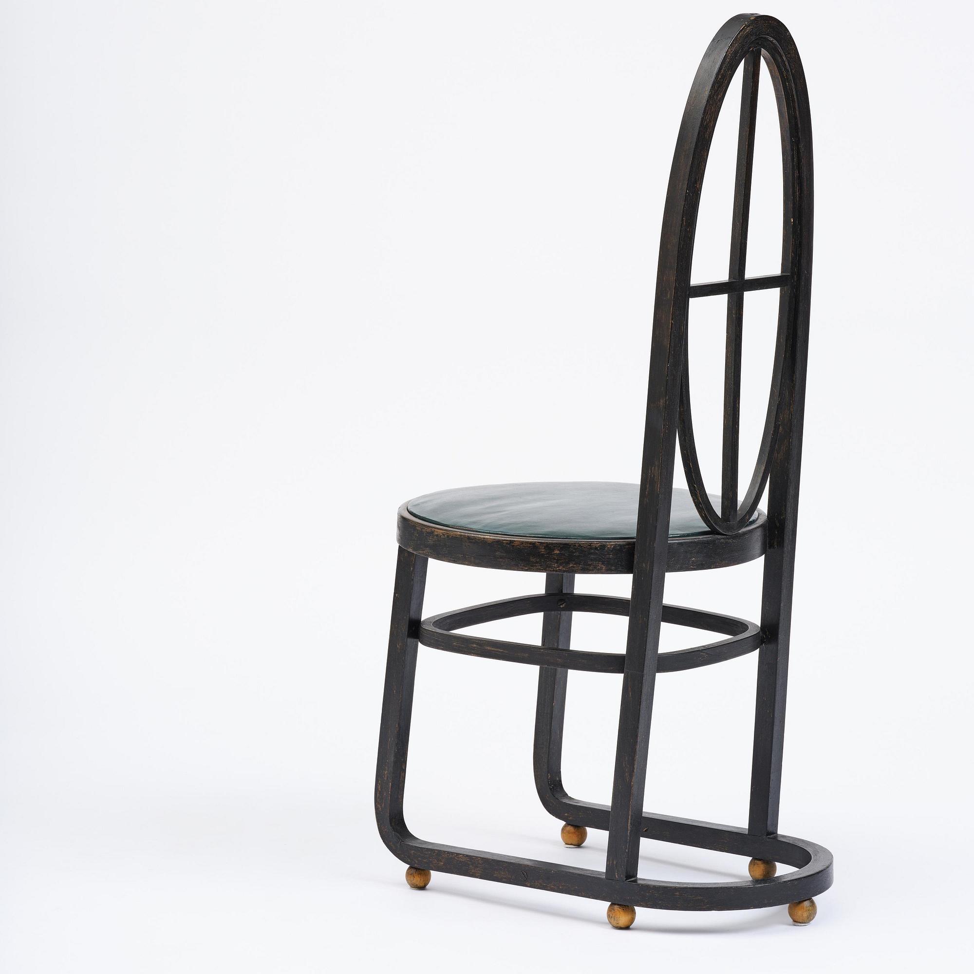 Carl Bergsten, stol, Gemla Leksaksfabrik, Diö, för Konst- och industriutställningen, Norrköping, 1906.