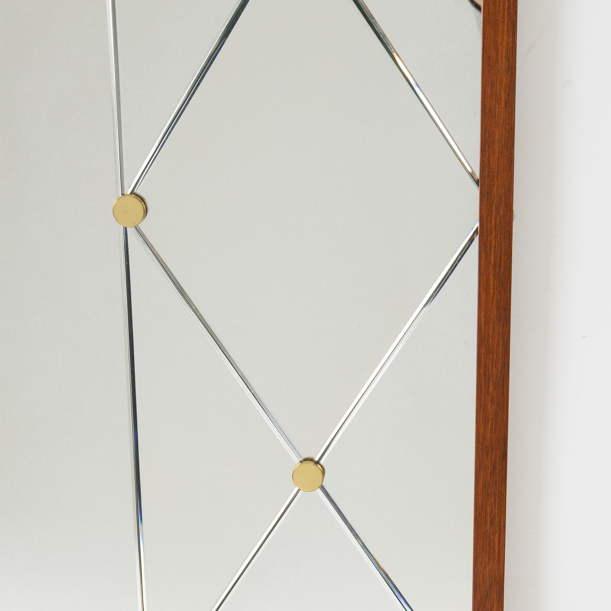 A mirror from the second half of the 20th century, probably AB Glas & Trä, Hovmantorp, Sweden.