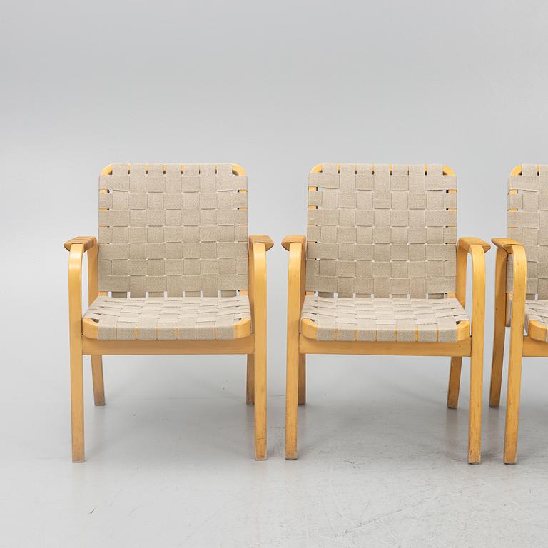 Alvar Aalto, karmstolar, 4 st, modell 45, Artek, Finland.