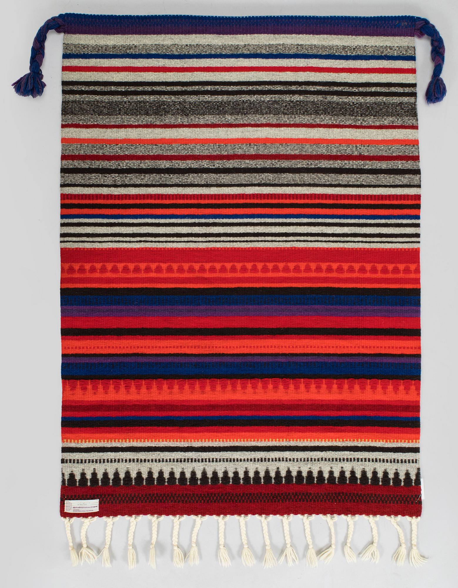 Elsa Montell-Saanio, rana / väggbonad, "Trollformel"  Finland. Ca 124 x 87 cm.