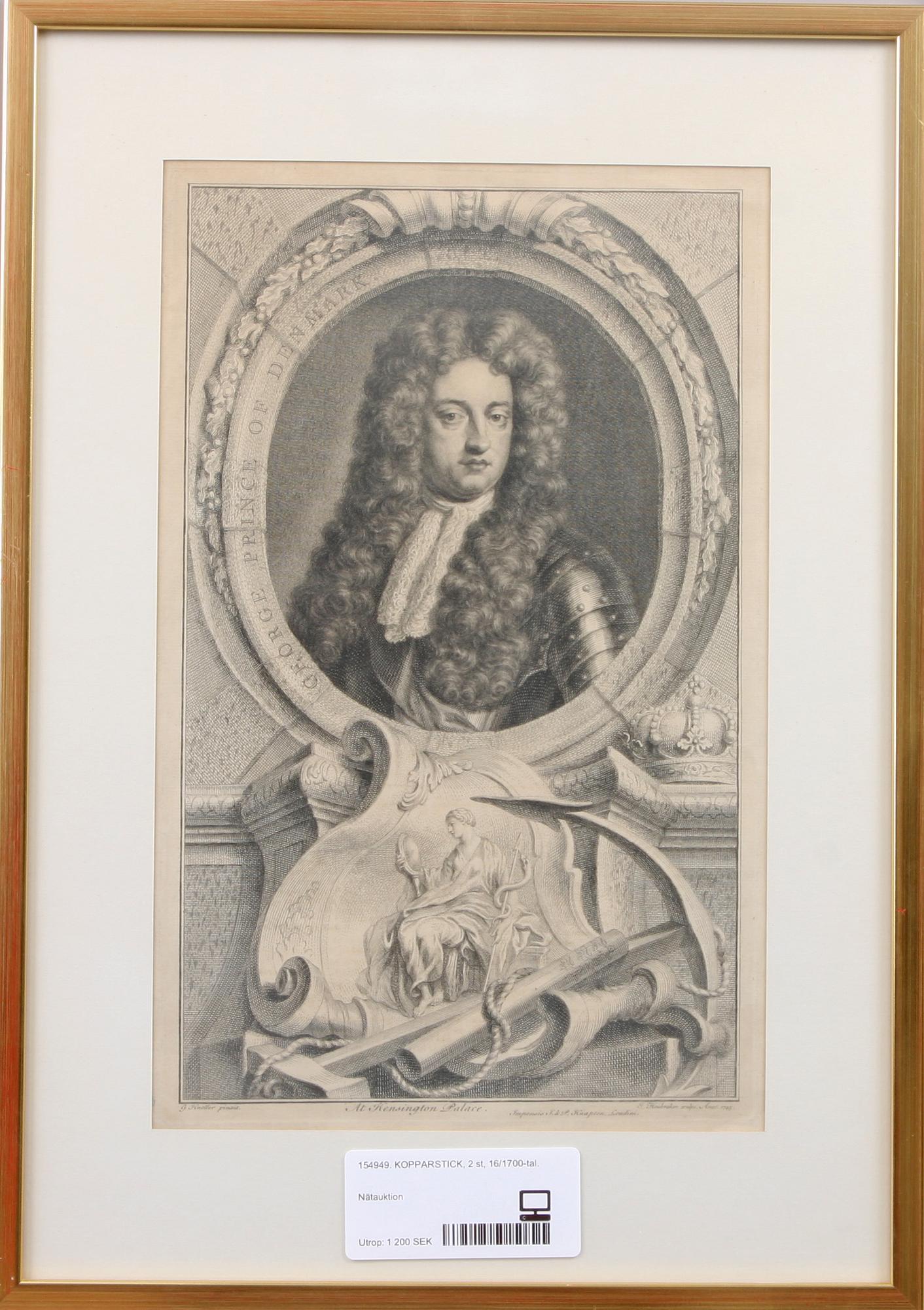 KOPPARSTICK, 2 st, 16/1700-tal.