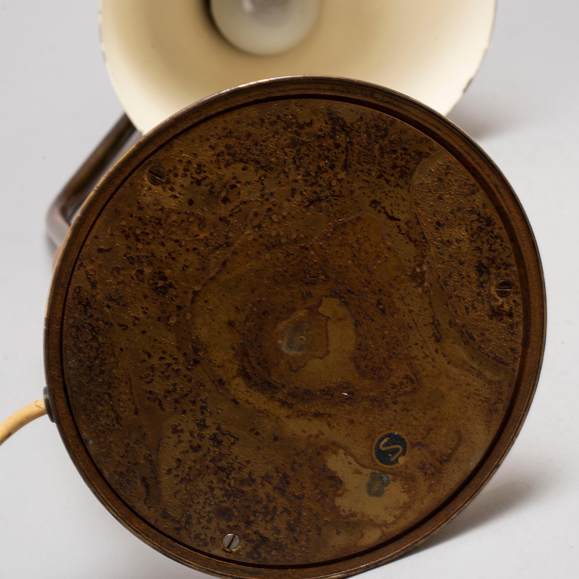 A 1960's table lamp marked MBM.