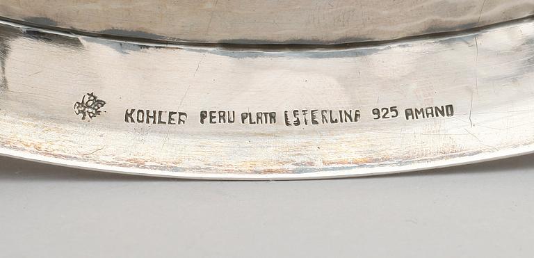 FAT, sterlingsilver, Kohler, Peru, 1900-tal. Vikt ca 787g.