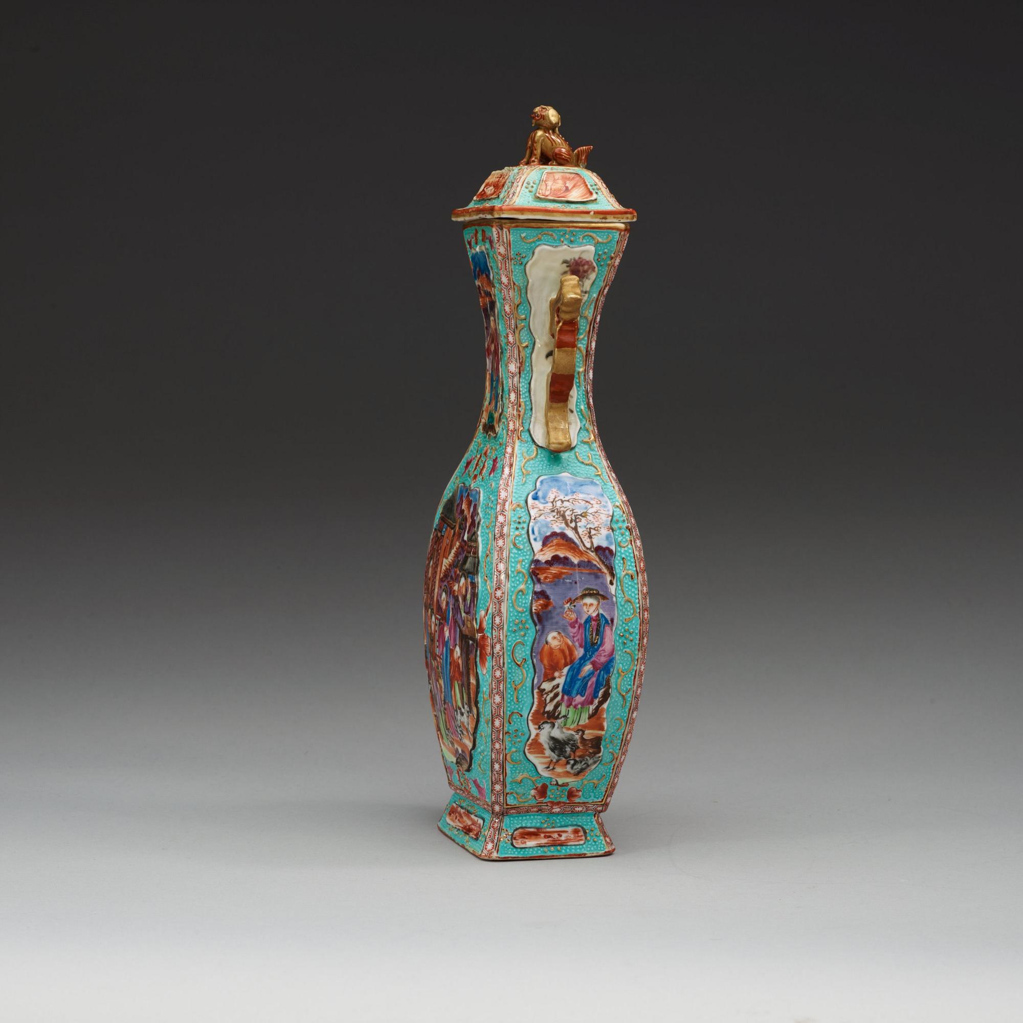 A famille rose vase with cover, Qing dynasty, Qianlong (1736-95).