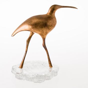 Tapio Wirkkala, A bird sculpture in bronze, marked Kultakeskus Oy Made in Finland Design: Tapio Wirkkala.