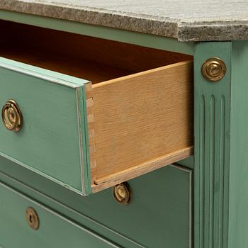 A Gustavian style chest of drawers, mid-20th Century.