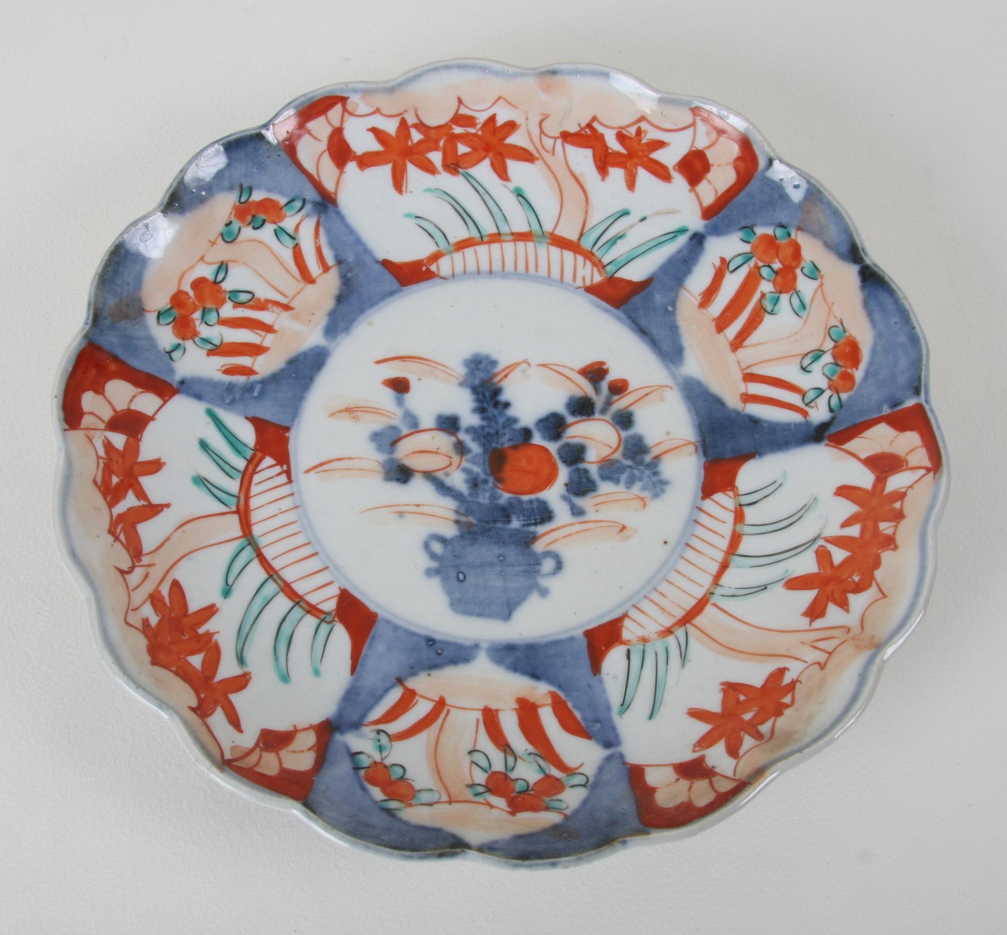TALLRIKAR, ett par, porslin, Kanton, 1800-tal.