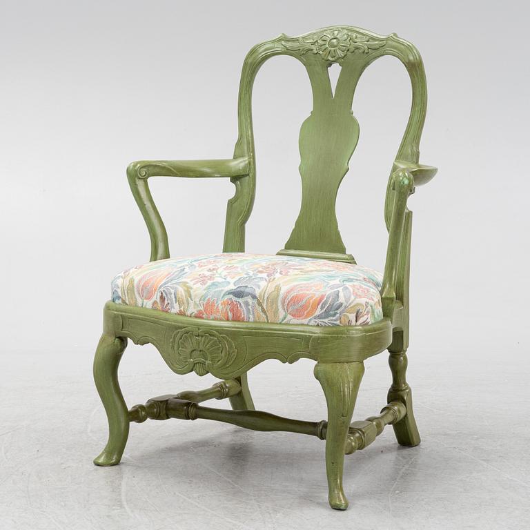 A Rococo armchair, second half of the 20th century.