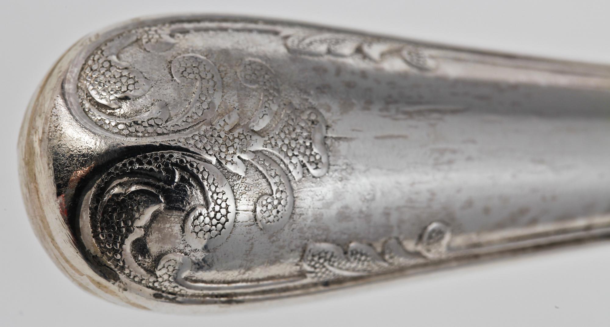 PASTEJKNIVAR, 2 st, silver, Anders Lundkvist Stockholm 1856-59.