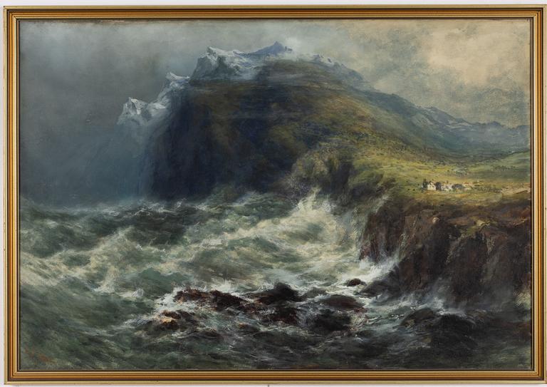 Edgar E. West, Böljande hav vid höglänt landskap.