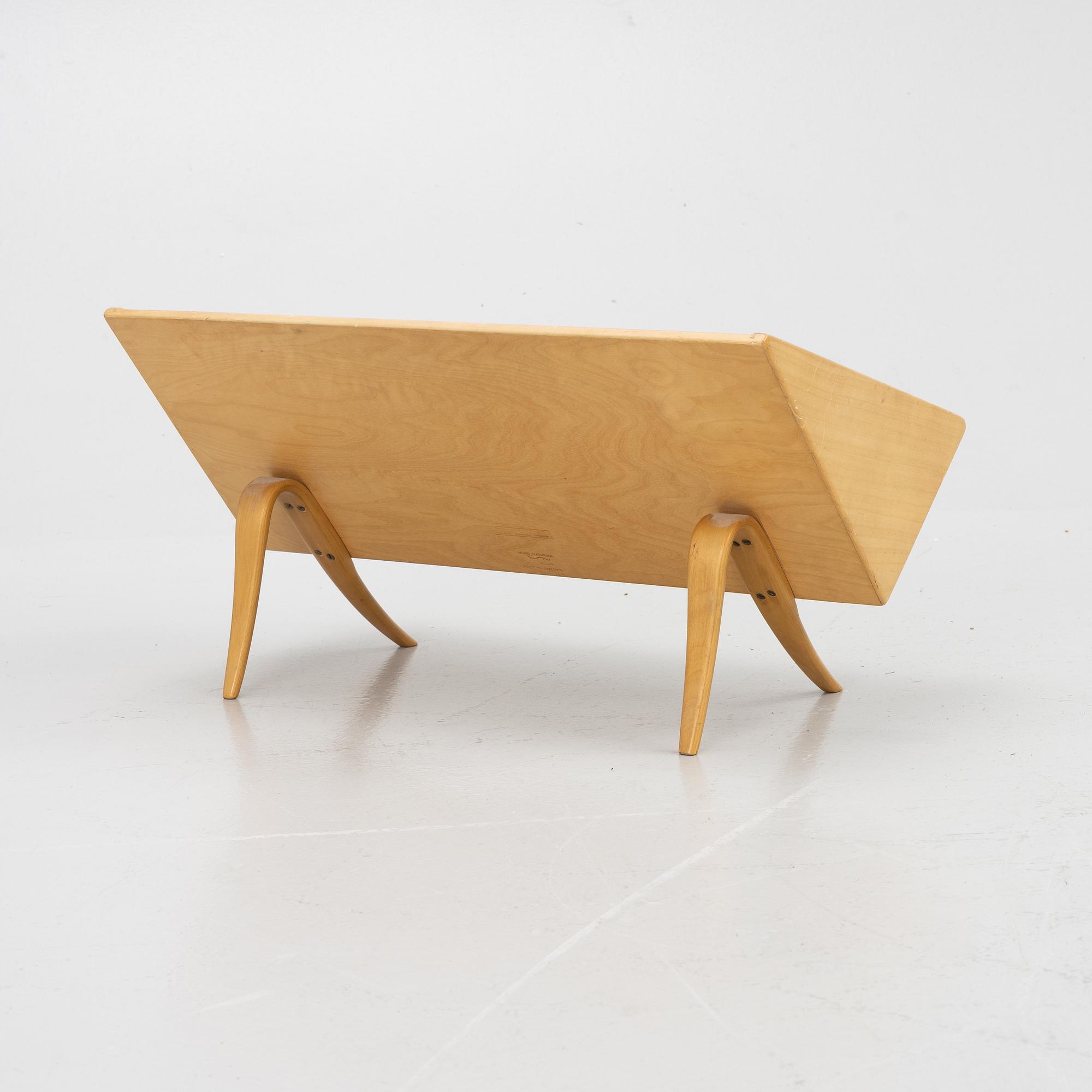 Bruno Mathsson, bokvagga, Firma Karl Mathsson, Värnamo, daterad 1961.