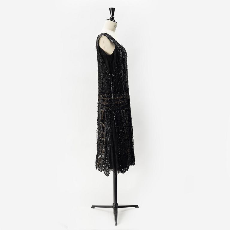 A sequin embroidered 1920's dress.