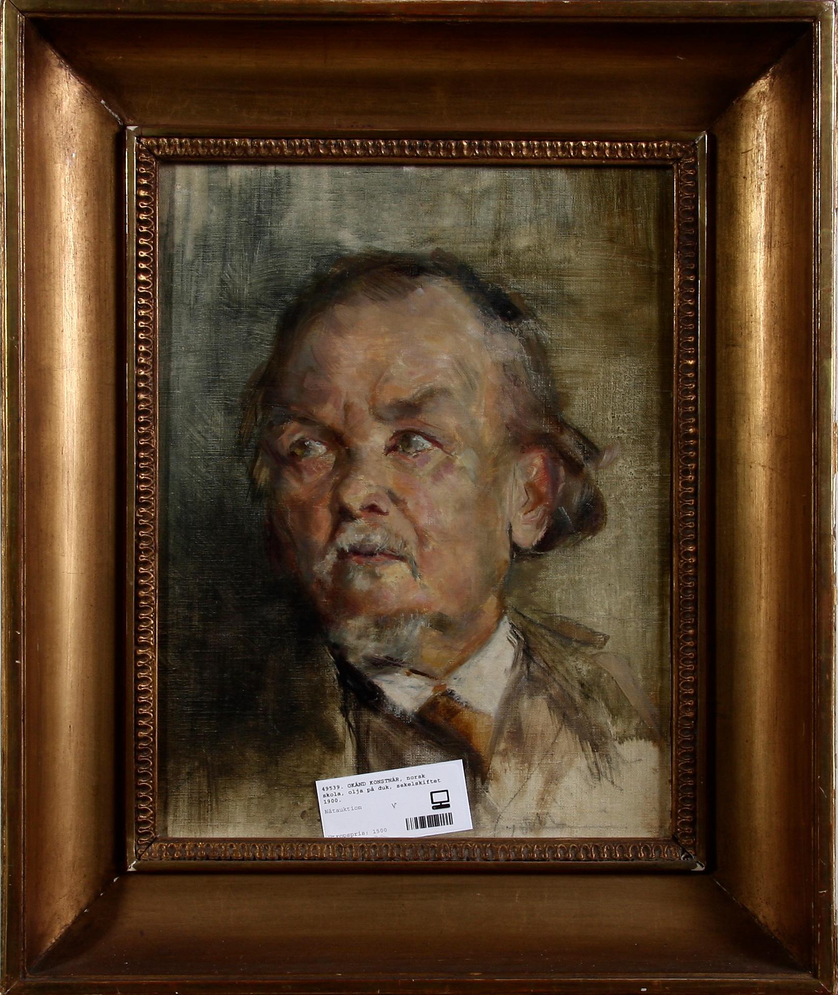 OKÄND KONSTNÄR, norsk skola, olja på duk, sekelskiftet 1900.