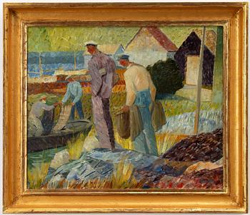 Gunnar Torhamn, At the Fishing Village.
