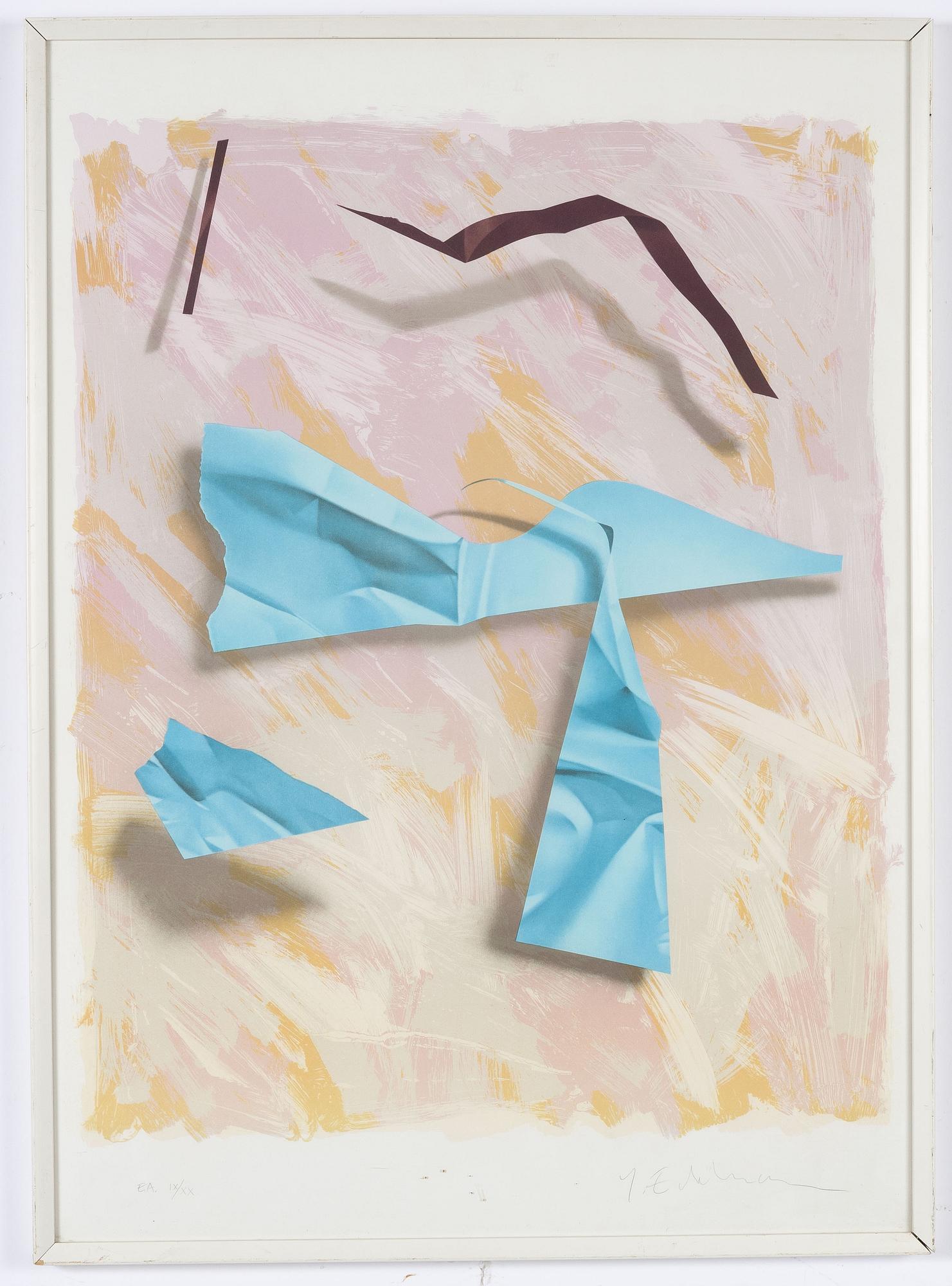 Yrjö Edelmann, "Floating paper objects".