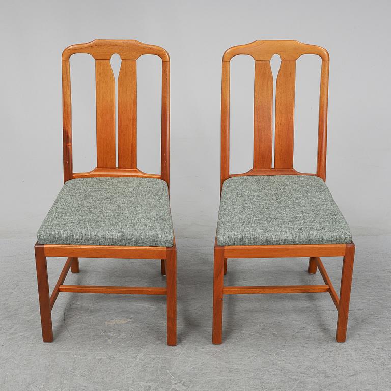 CARL MALMSTEN, six 'Ambassadör' walnut chairs.