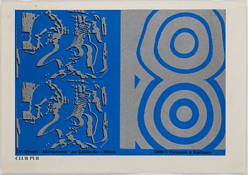 Ture Sjölander & Lars Weck, two screen prints from the movie "Monument" and Hansson & Karlssons debut album 1967.