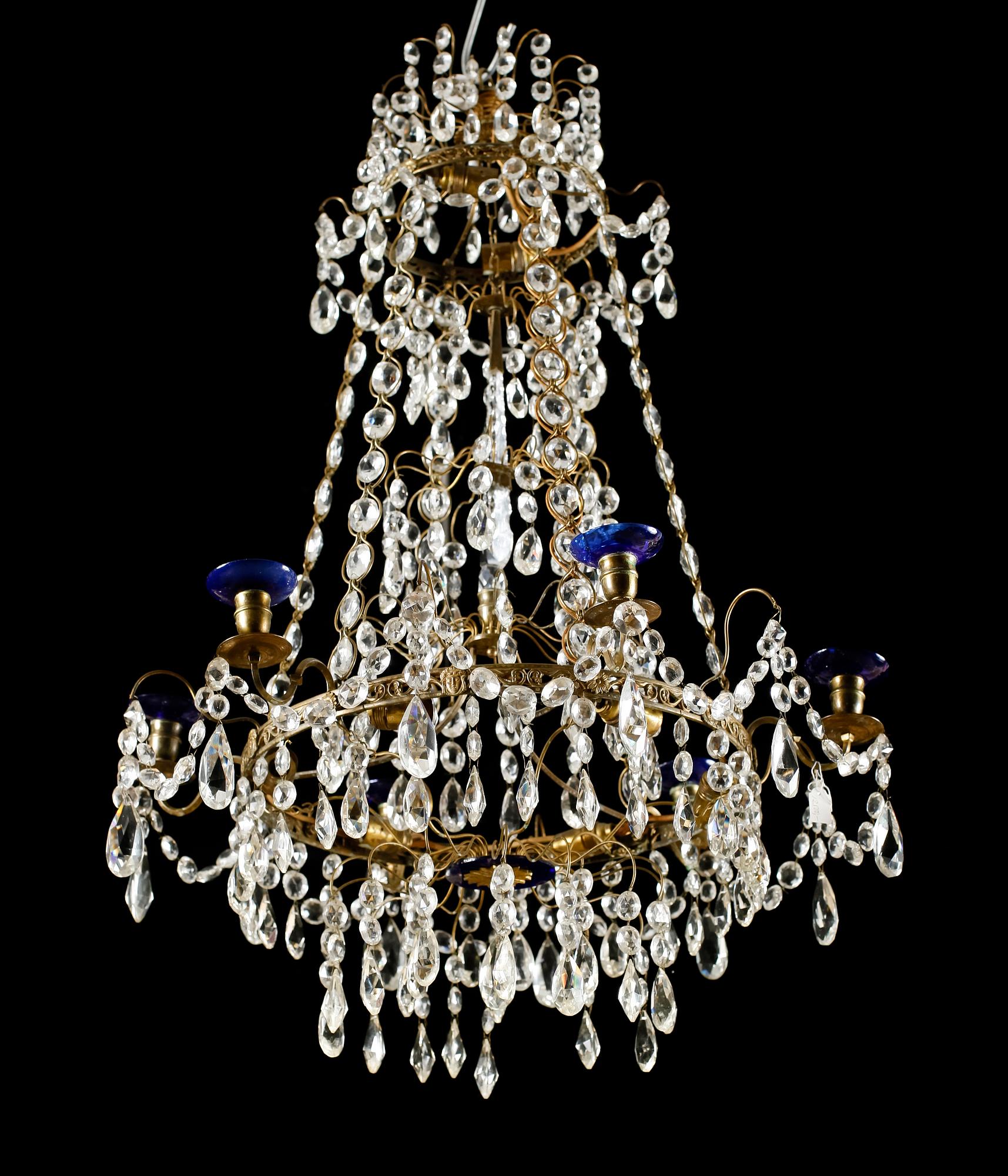 LJUSKRONA, Hagamodell, gustaviansk stil, 1900-talets första hälft, höjd 85 cm.
