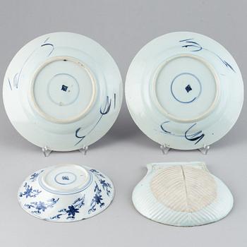 A group of four dishes, Qing dynasty, Kangxi (1662-1722).