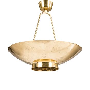 Paavo Tynell,  a mid-20th-century '9060' brass pendant light for Taito, Finland.