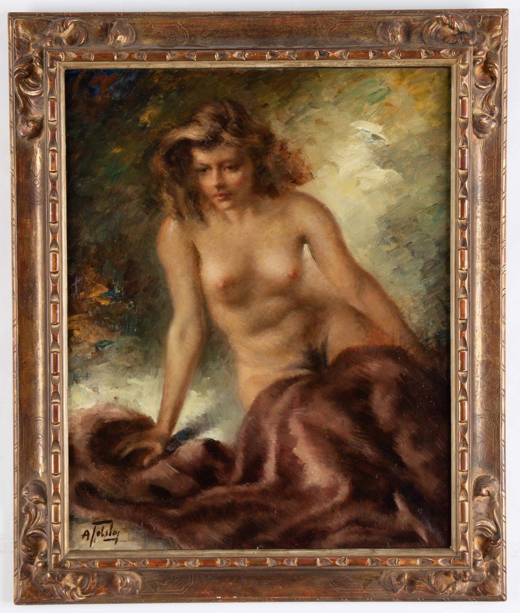 Alexander Tolstoy, oil on canvas, signed.