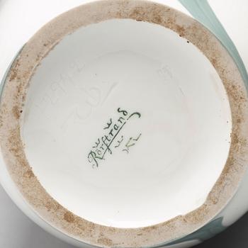 A Karl and Waldemar Lindström Art Nouveau porcealin vase, Rörstrand, Sweden ca 1900.