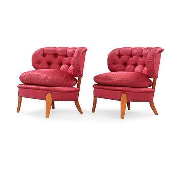 564. A pair of Otto Schulz 'Schulz' easy chairs, Jio Möbler, Sweden.