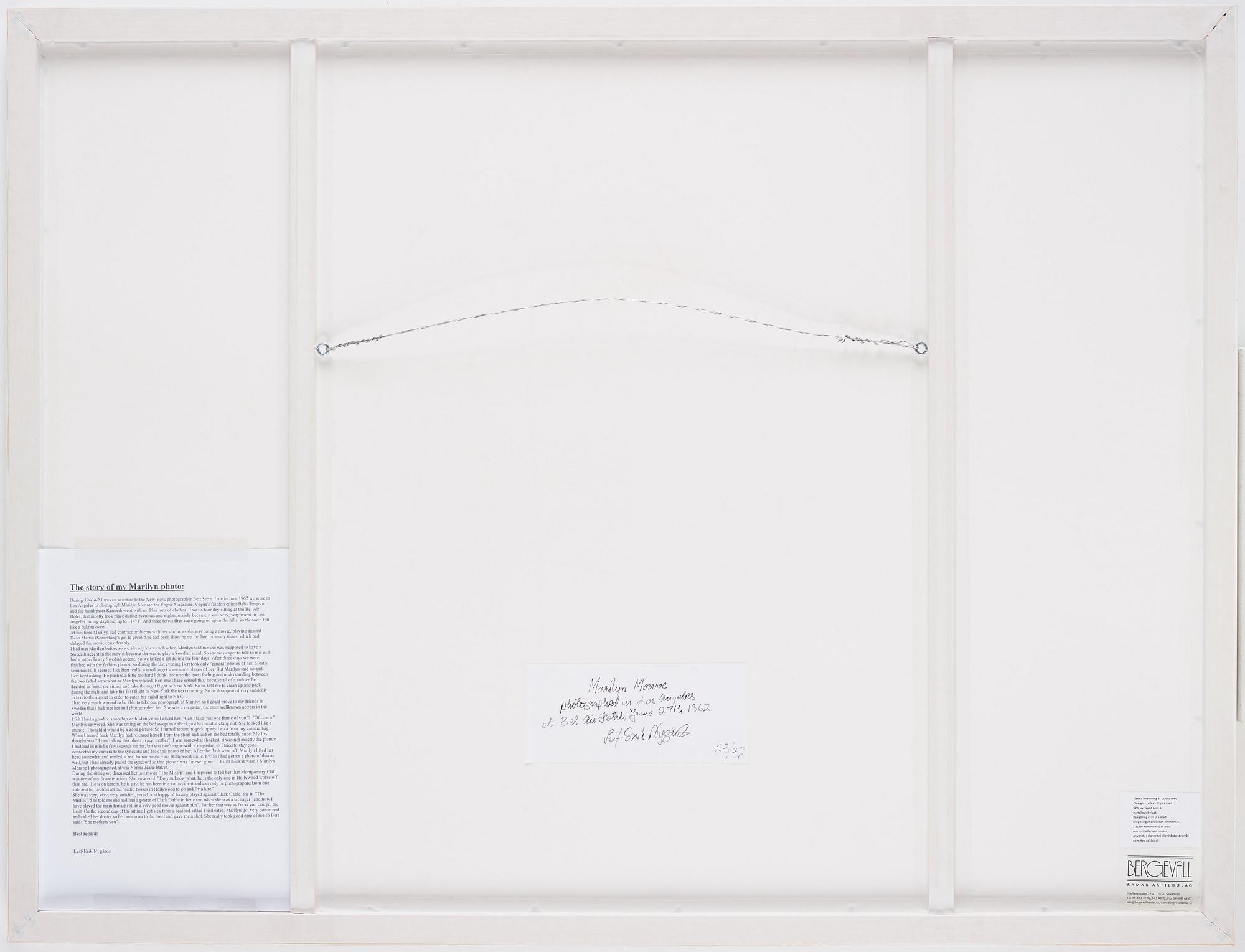 Leif-Erik Nygårds, fotografi signerad och numrerad 23/32 a tergo.