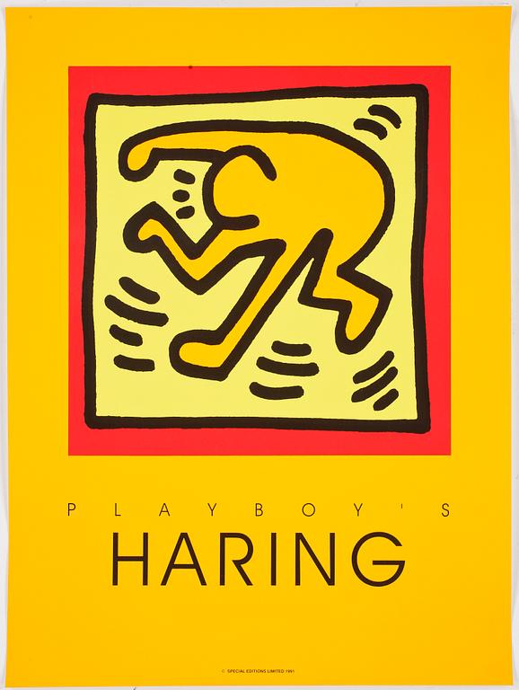 KEITH HARING (Efter), färgserigrafi, utgiven av Special Editions Limited, 1991.