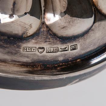 KAFFESERVIS, 3 delar, silver, Hopeatehdas, Helsingfors 1951. Tot. vikt ca 1168 g.